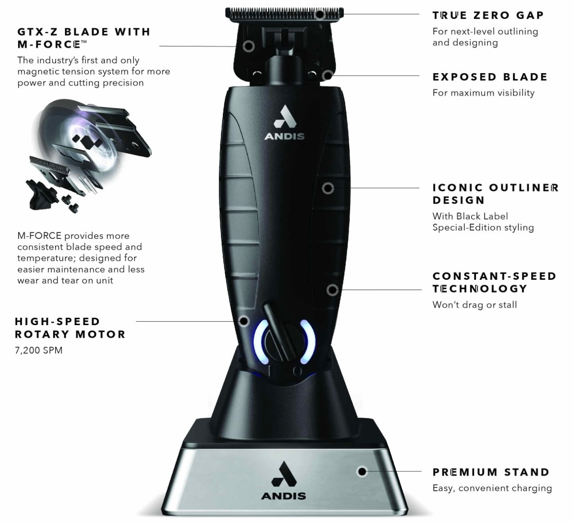 Andis GTX-Exo Black Label M-Force Cordless Trimmer
