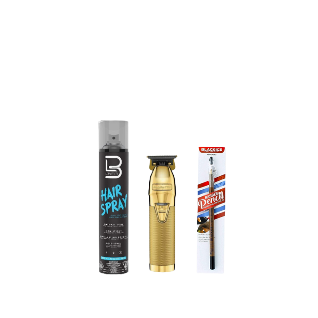 FX TRIMMER, LEVEL 3 HAIR SPRAY, FREE BLACK ICE PENCIL