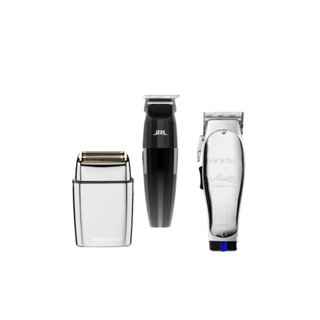 ANDIS CORDLESS MASTERS, JRL 2020T TRIMMER, FX SHAVER