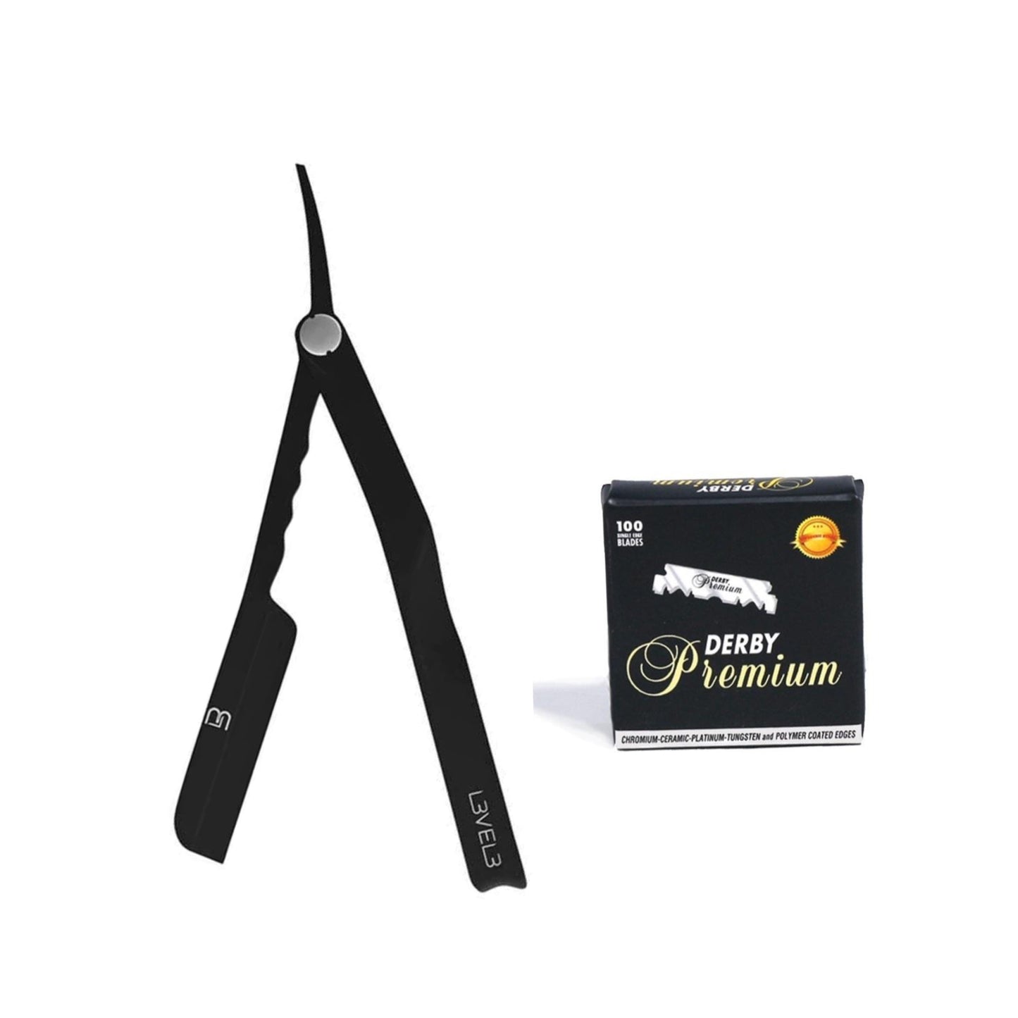 LV3 Milly Clutch razor holder with Derby razors