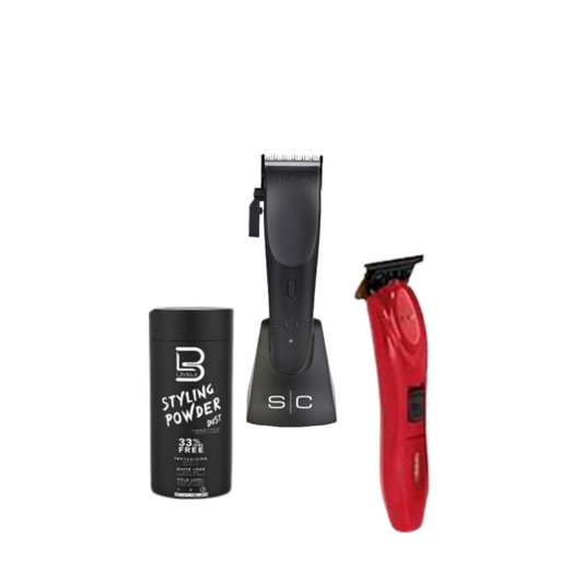 S/C ERGO CLIPPER, FX3 TRIMMER, FREE LEVEL 3 STYLING POWDER