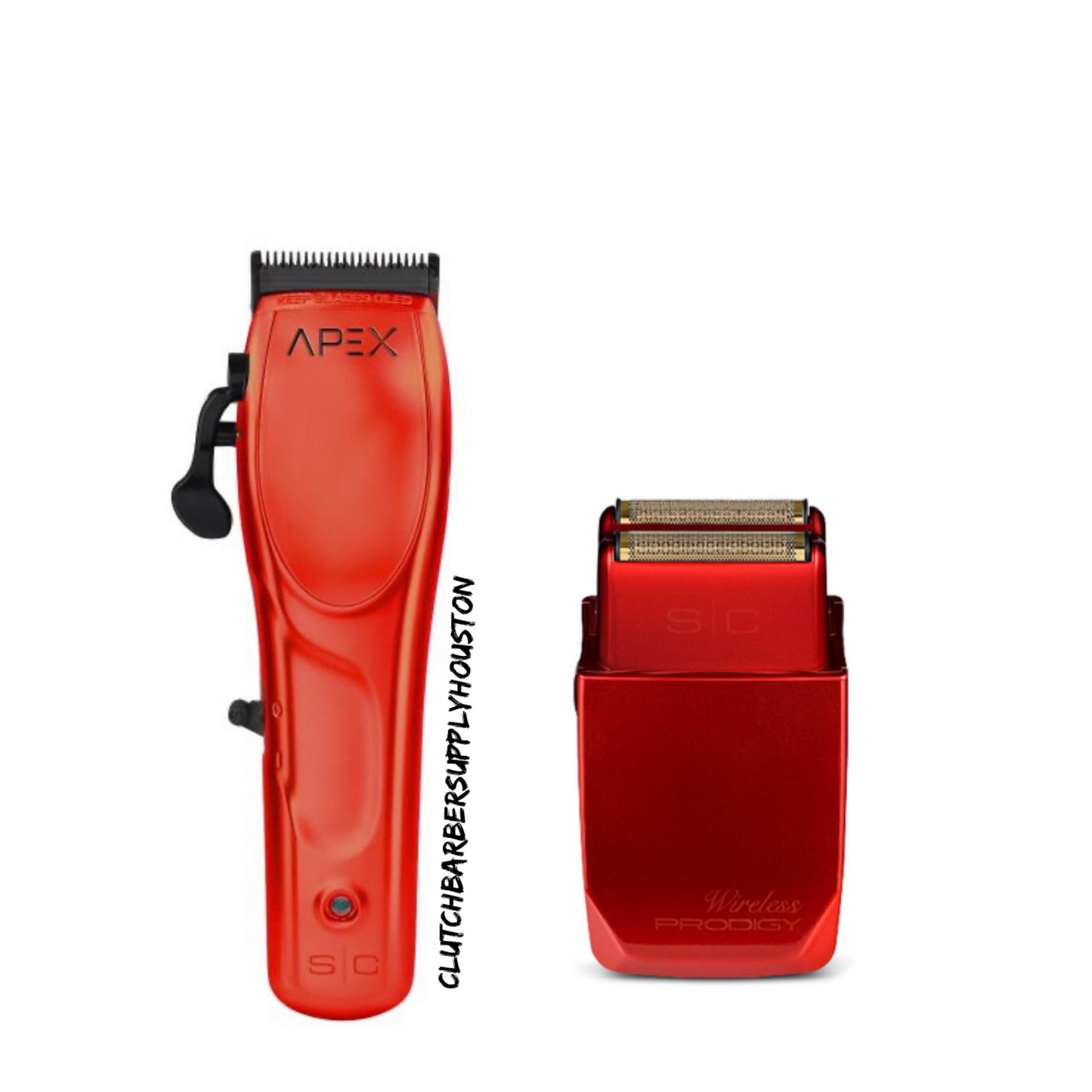 StyleCraft S|C Apex Clipper With a (FREE) StyleCraft Prodigy Cordless Shaver (Red)